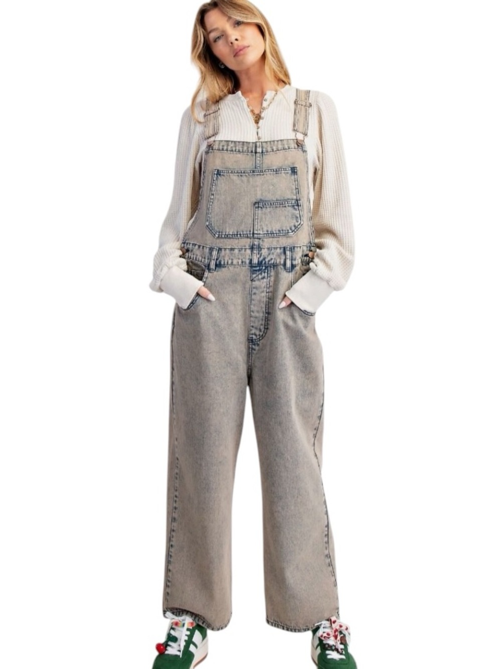 497:  EASEL NWT OVERALLS DIRTY DENIM